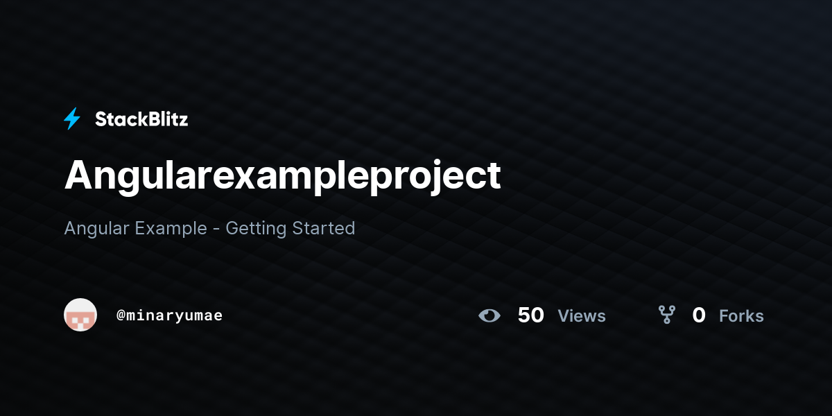Angularexampleproject - StackBlitz