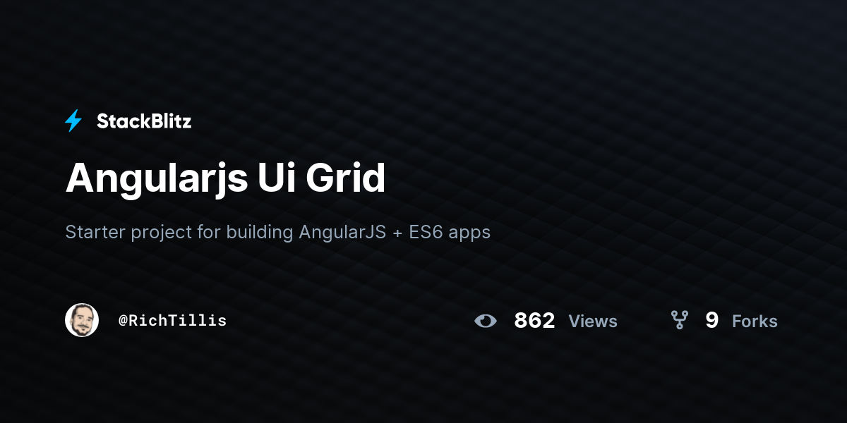 Angularjs Ui Grid - StackBlitz