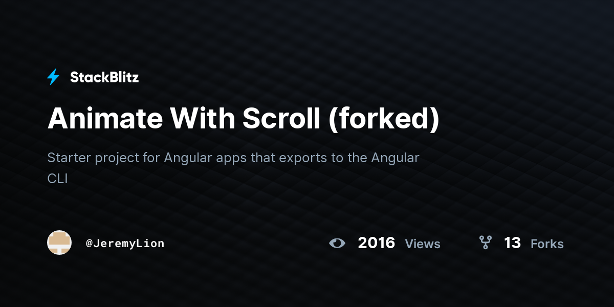 Animate With Scroll (forked) - StackBlitz