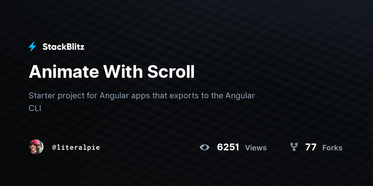 Animate With Scroll - StackBlitz