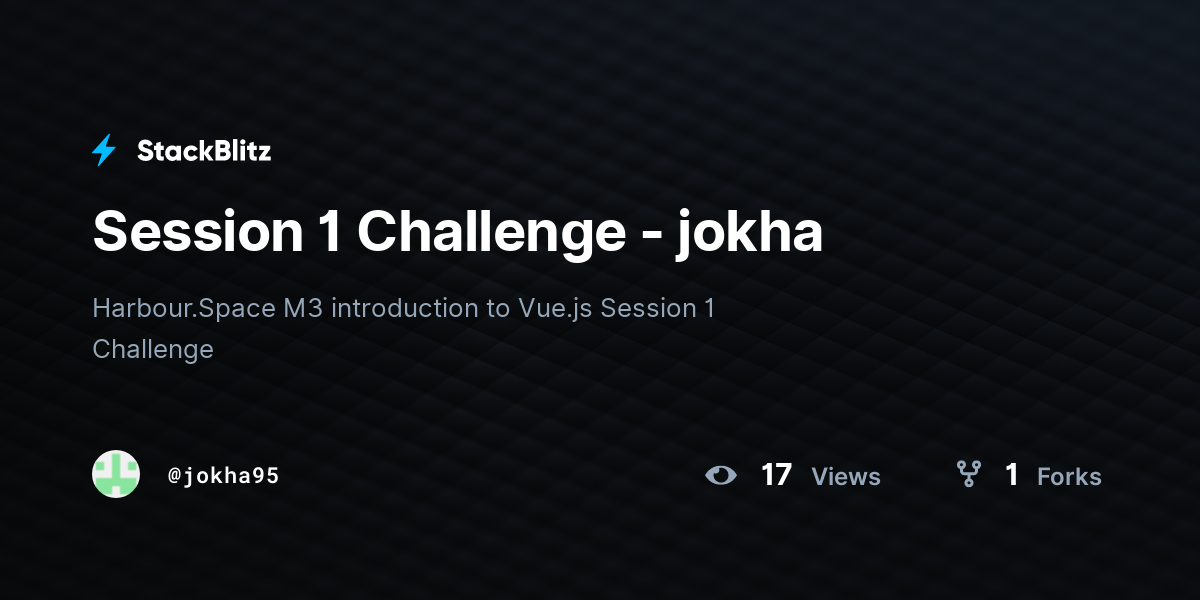 Session 1 Challenge - jokha - StackBlitz