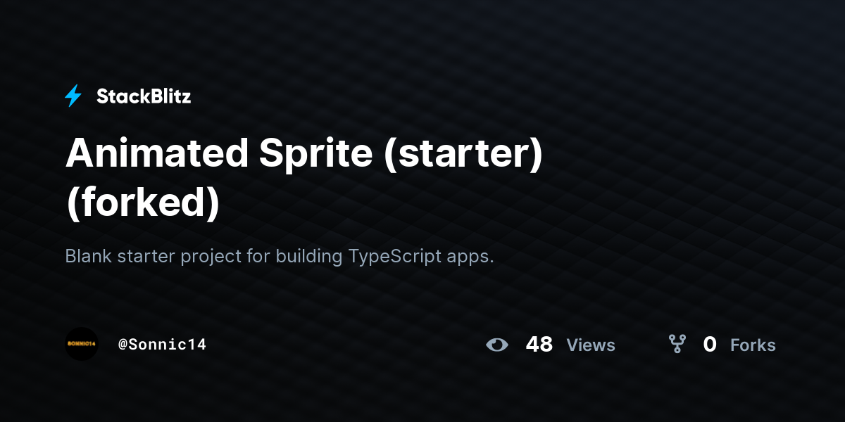Animated Sprite (starter) (forked) - StackBlitz