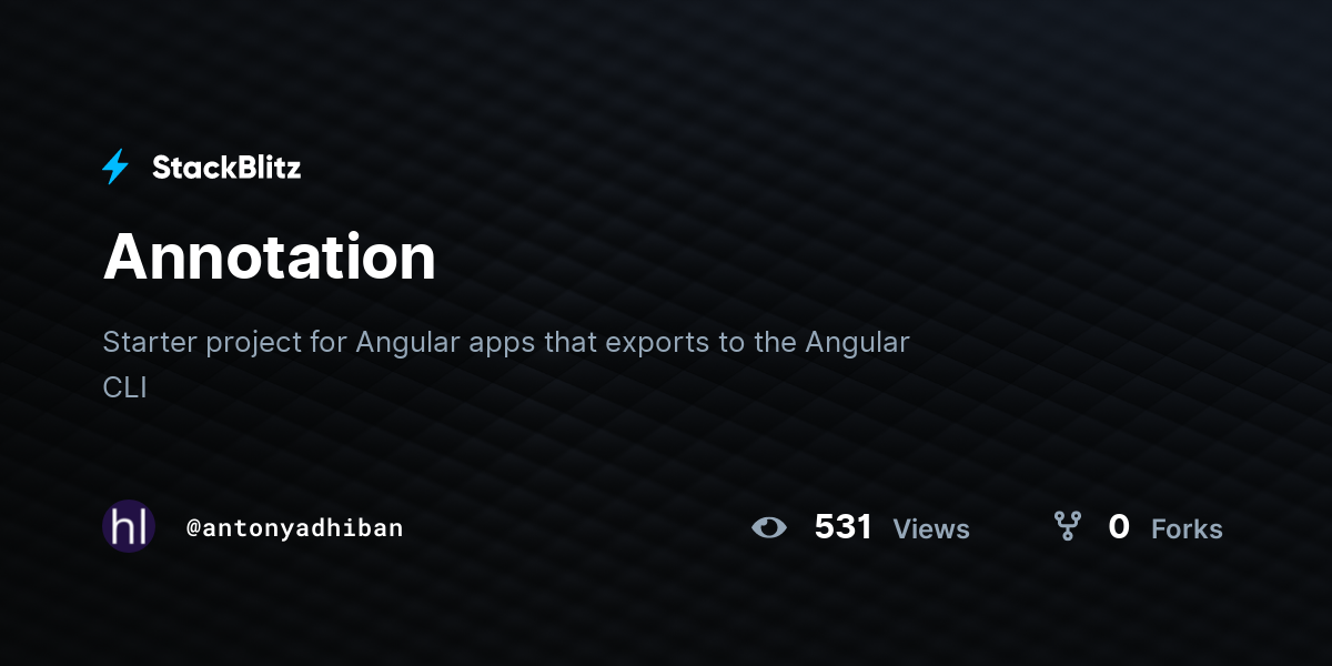 Annotation - StackBlitz