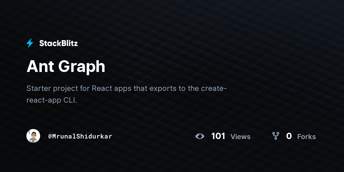 Ant Graph - StackBlitz