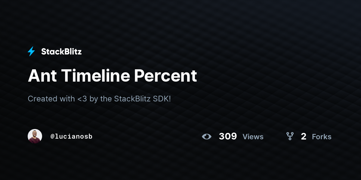 Ant Timeline Percent - StackBlitz