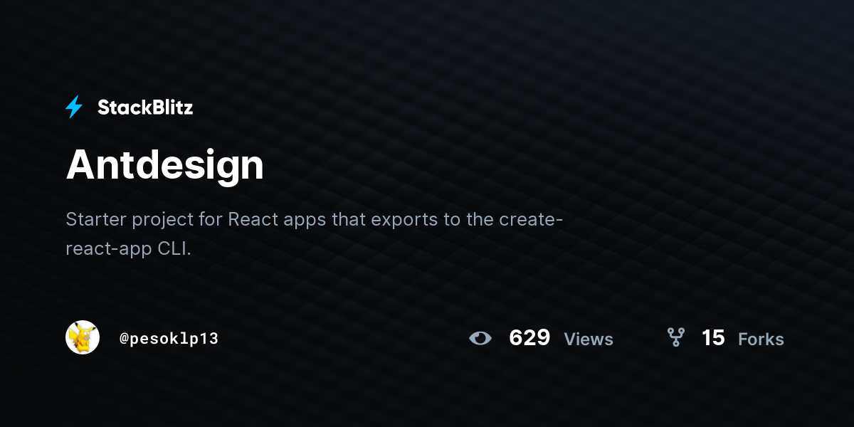 Antdesign - StackBlitz