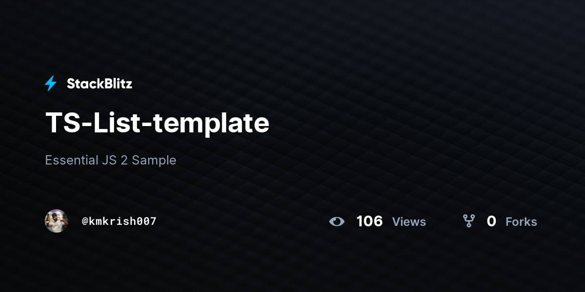 TS-List-template - StackBlitz