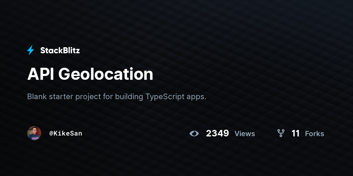 API Geolocation - StackBlitz