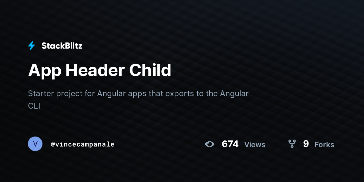 App Header Child - StackBlitz