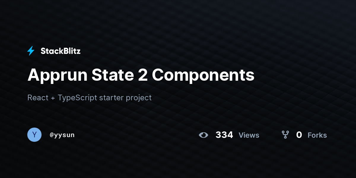 Apprun State 2 Components - StackBlitz