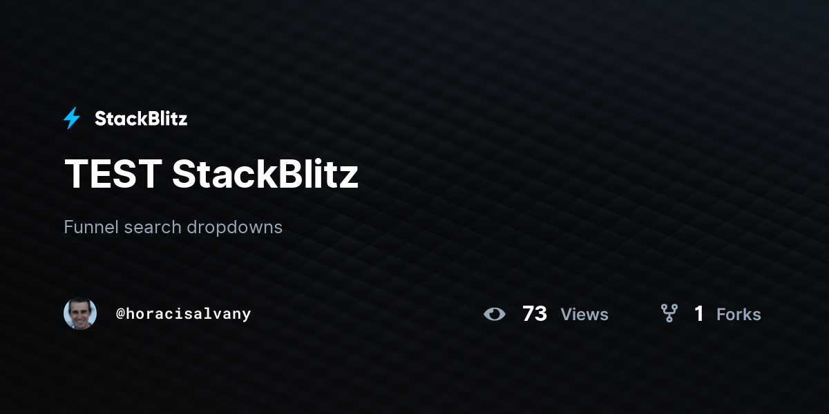 TEST StackBlitz - StackBlitz