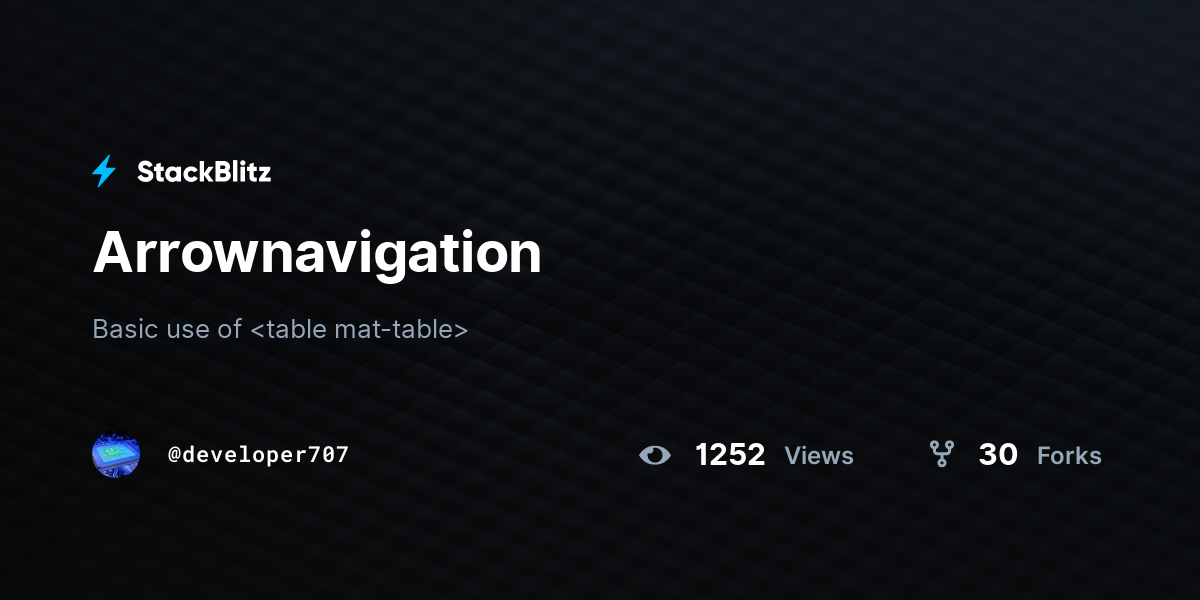 Arrownavigation - StackBlitz