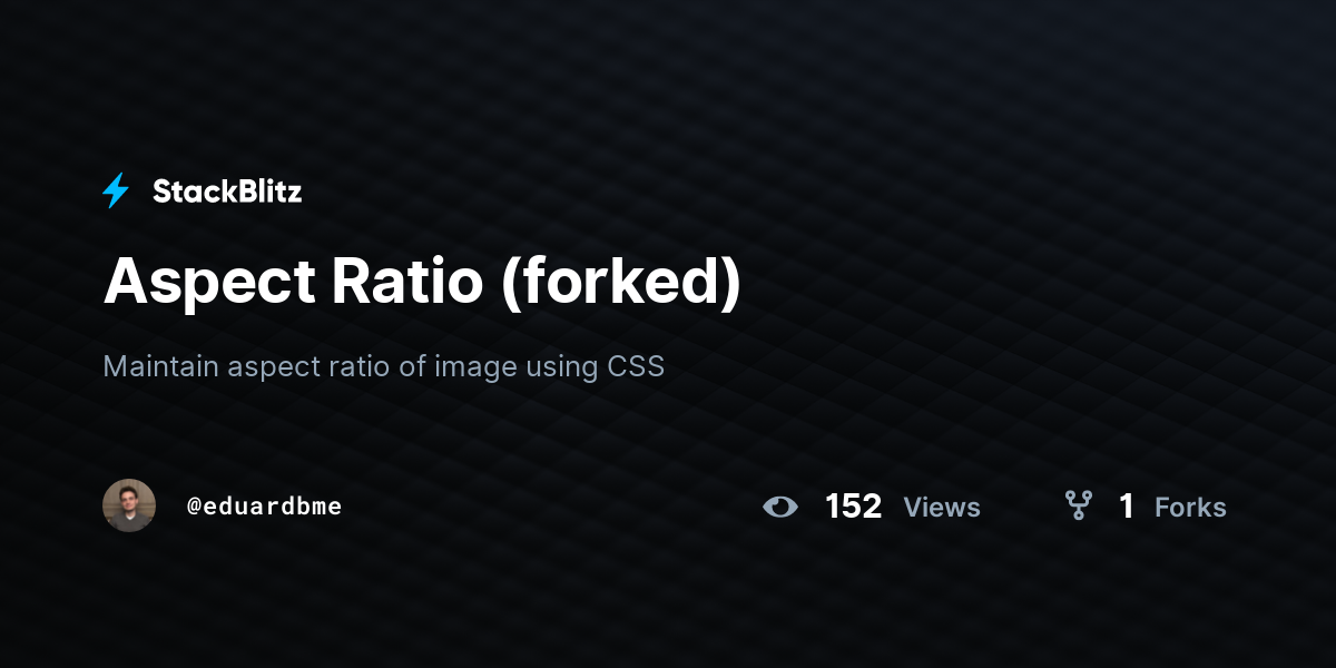 Aspect Ratio (forked) - StackBlitz
