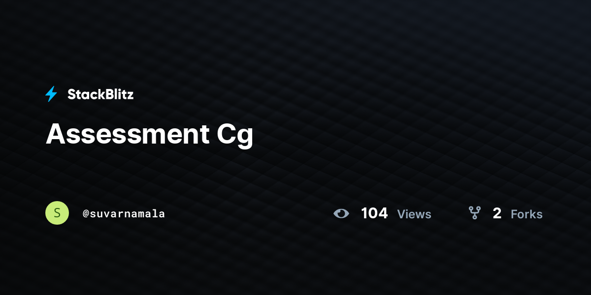Assessment Cg - StackBlitz