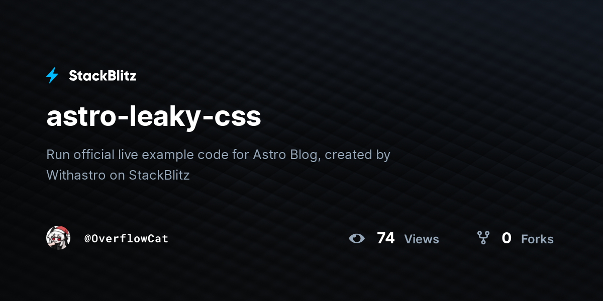 astro-leaky-css - StackBlitz