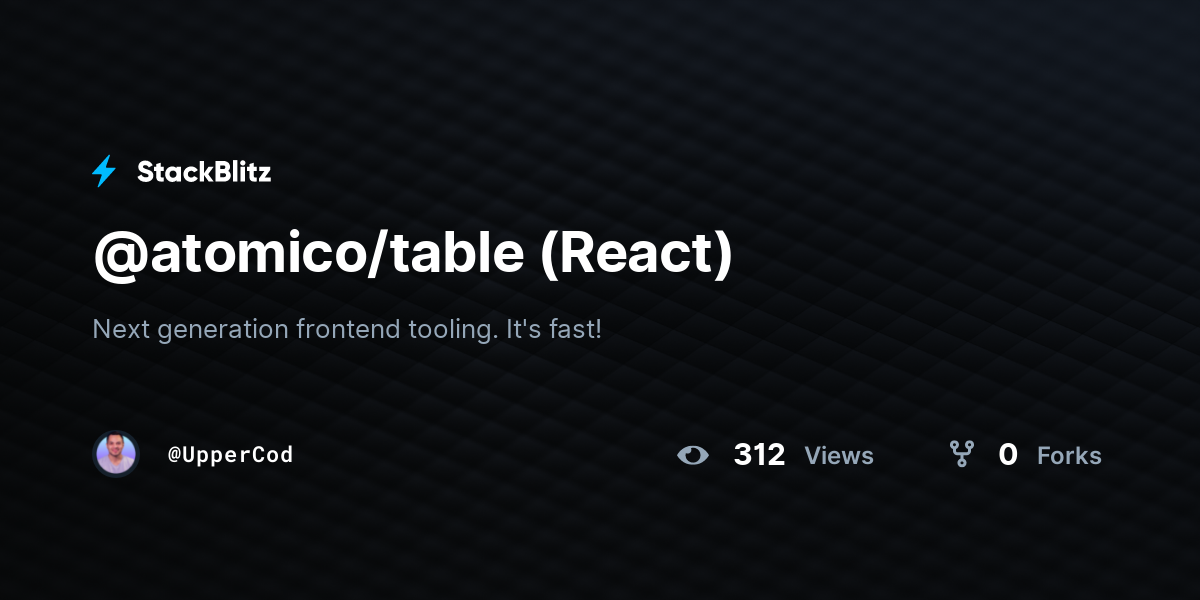 @atomico/table (React) - StackBlitz