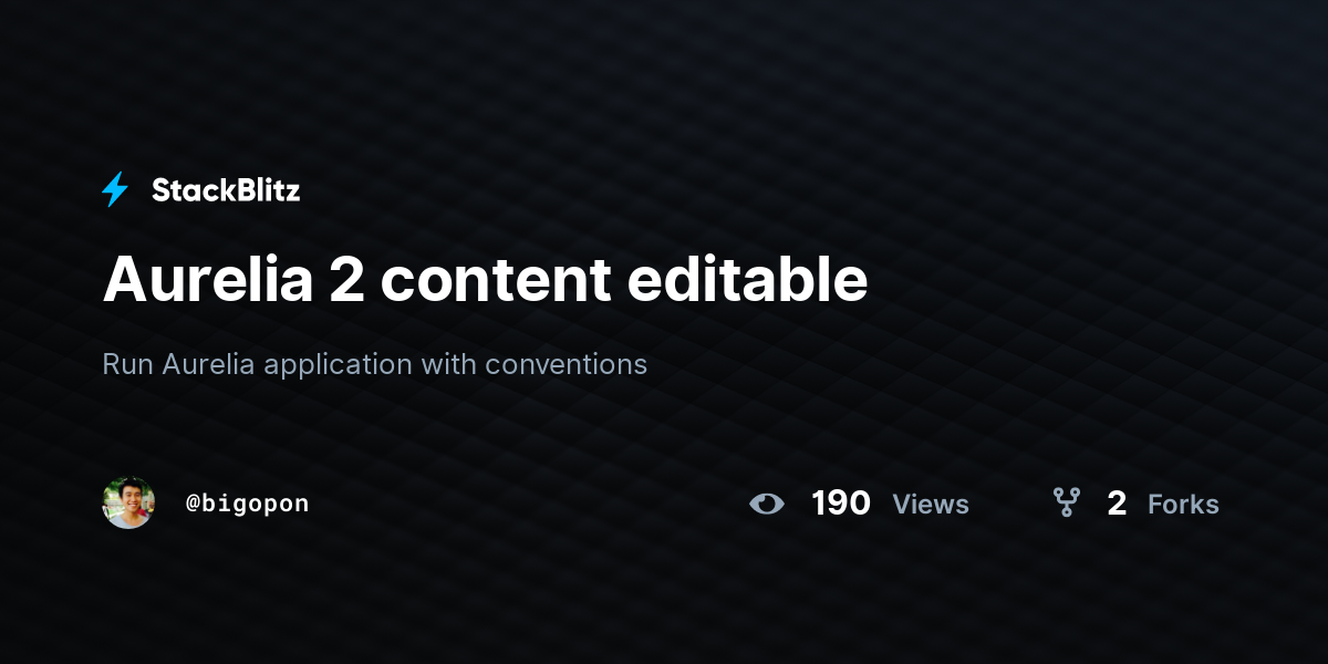 Aurelia 2 content editable - StackBlitz