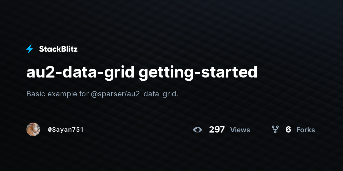 au2-data-grid getting-started - StackBlitz