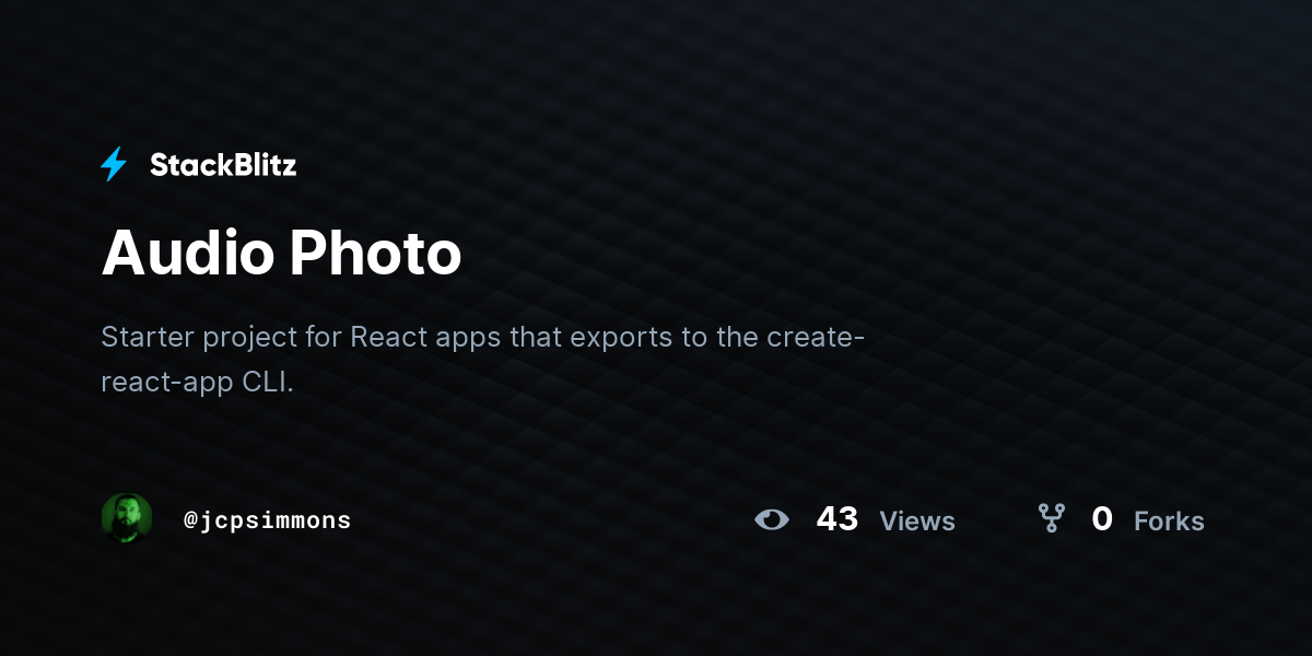 Audio Photo - StackBlitz