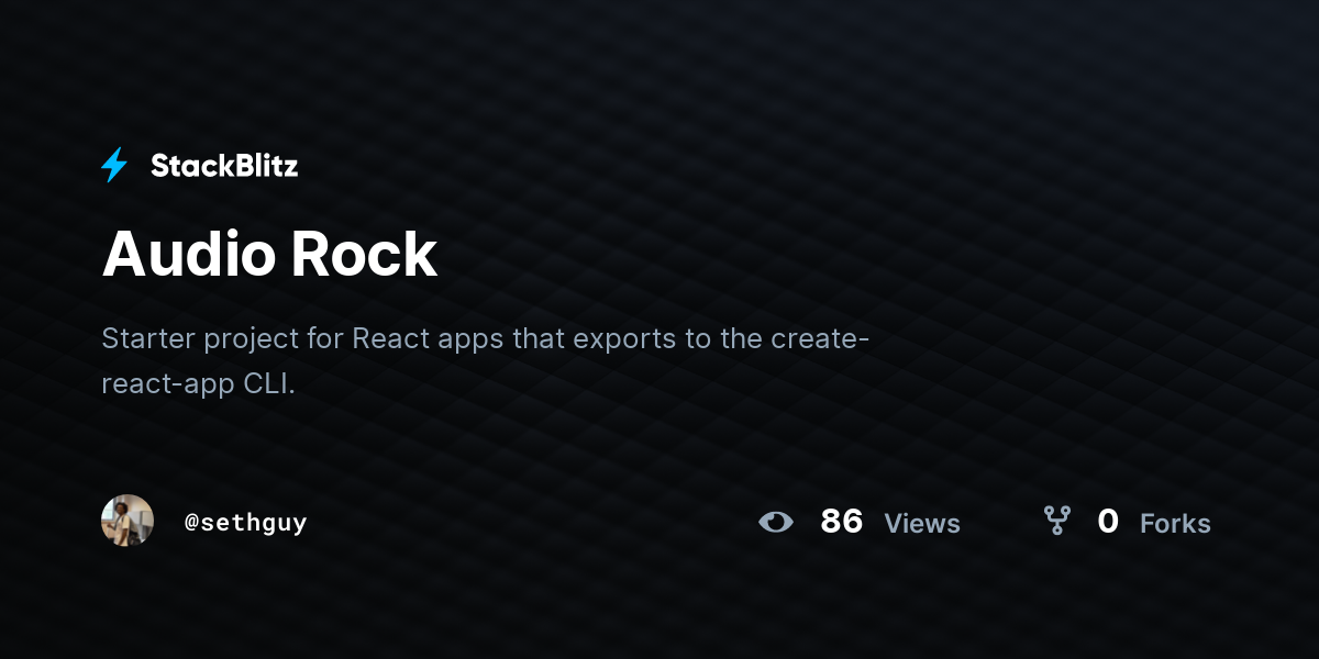 Audio Rock - StackBlitz