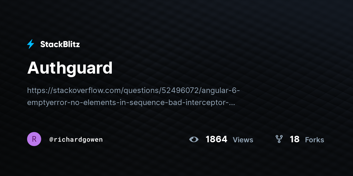Authguard - StackBlitz