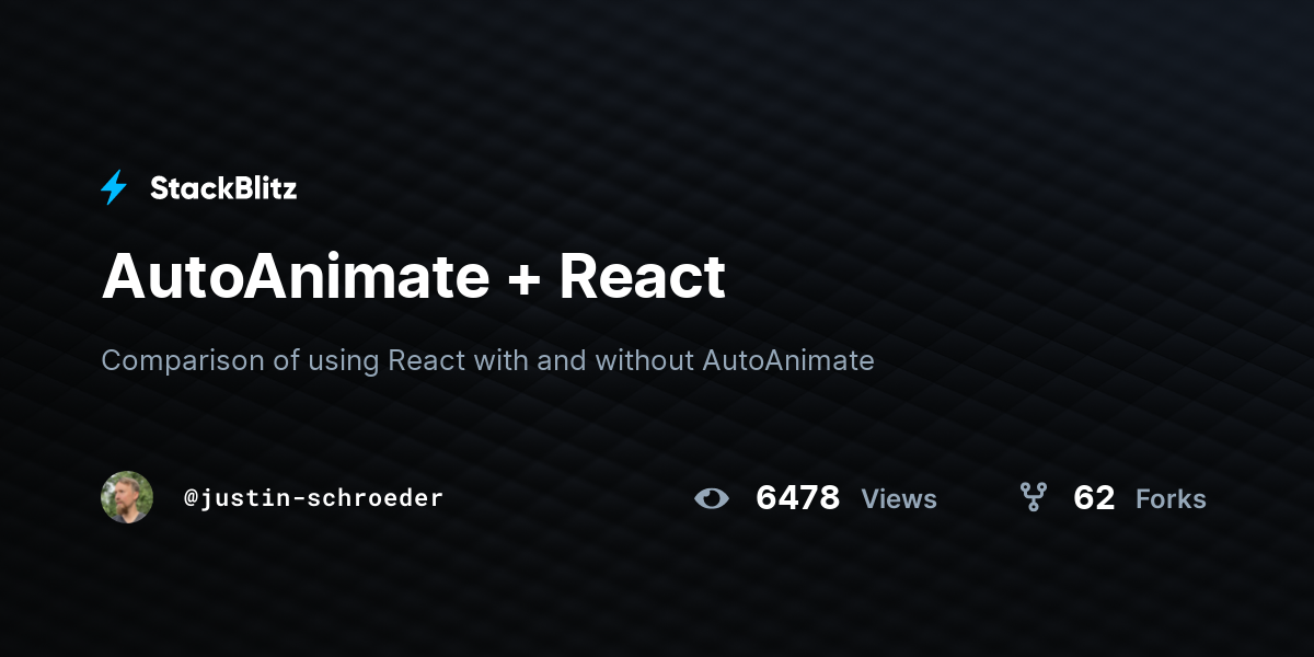 AutoAnimate + React - StackBlitz