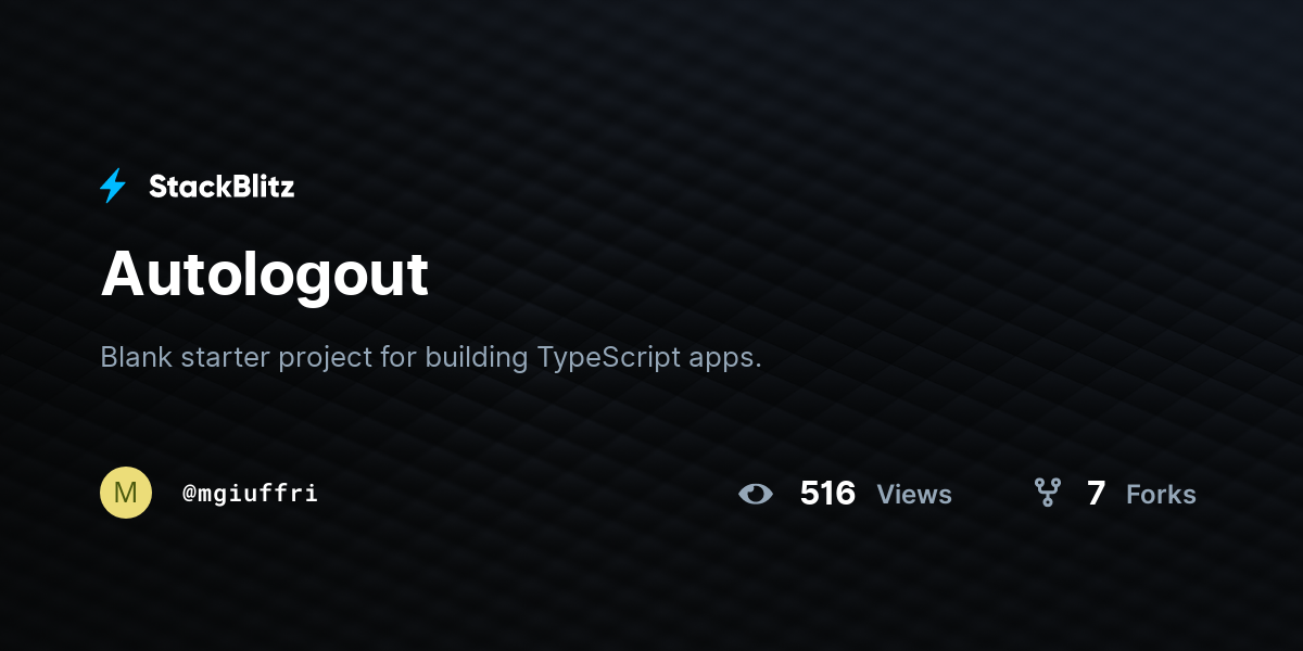 Autologout stackblitz