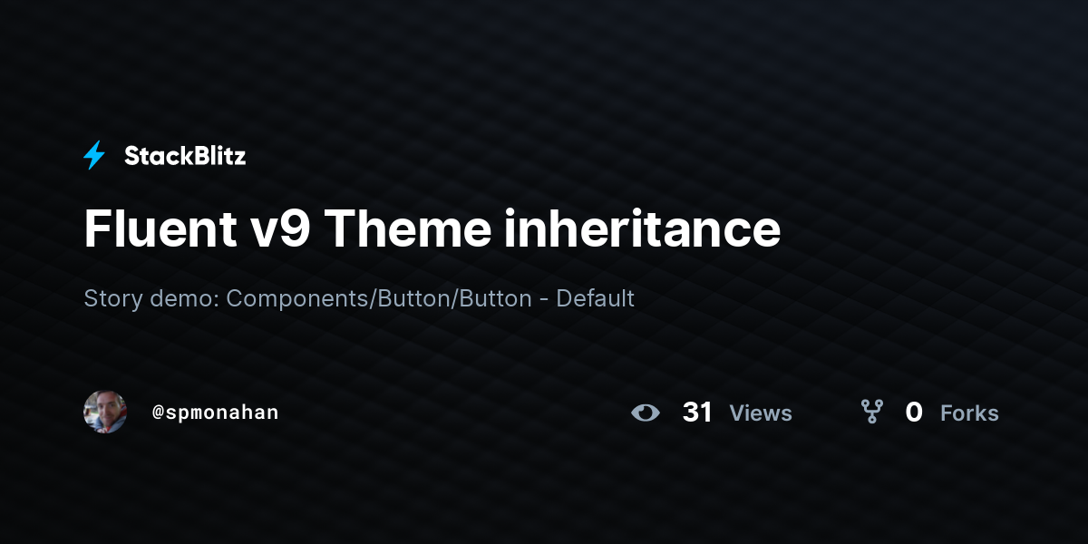 Fluent v9 Theme inheritance - StackBlitz