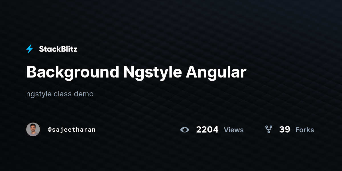 Background Ngstyle Angular - StackBlitz