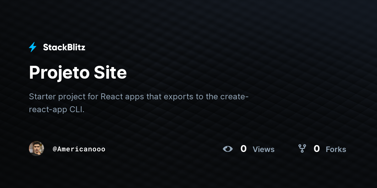 Projeto Site - StackBlitz