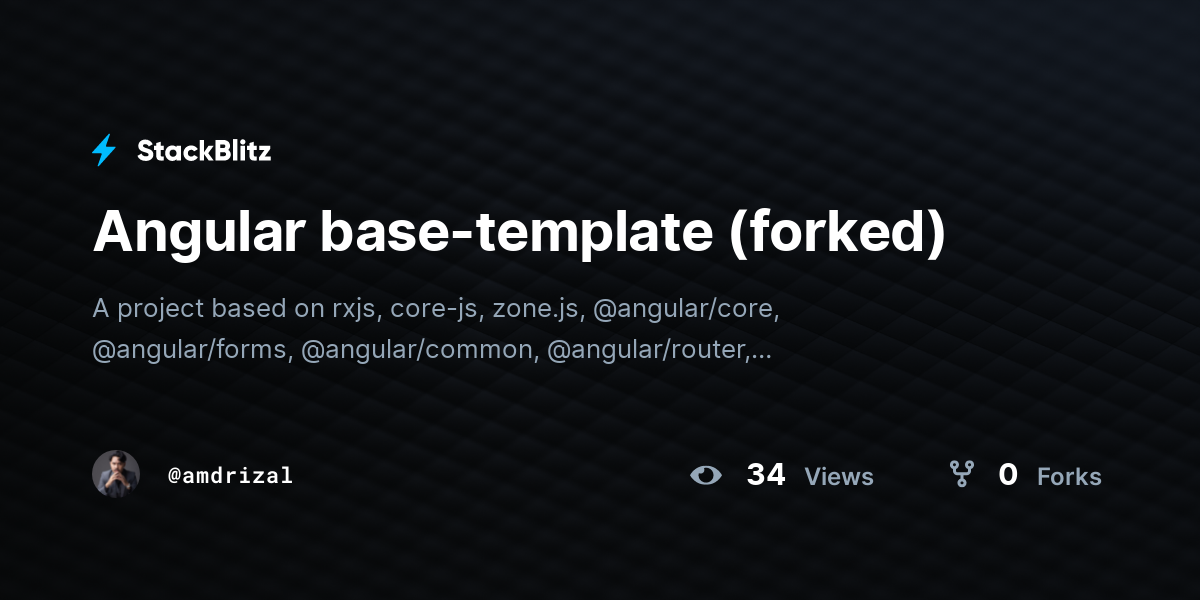 Angular base-template (forked) - StackBlitz