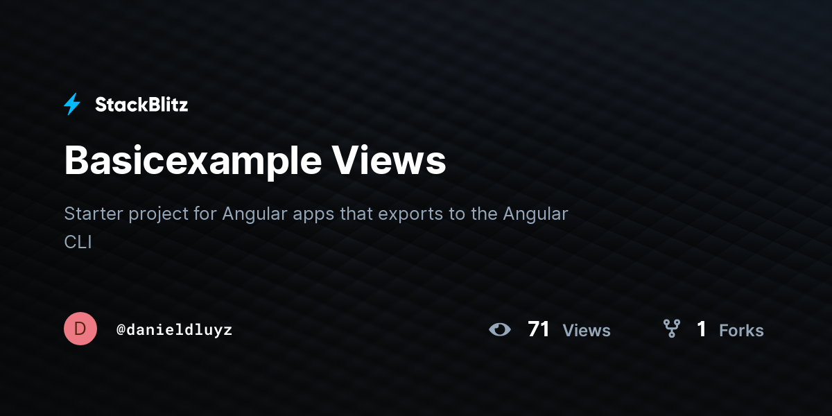 Basicexample Views - StackBlitz