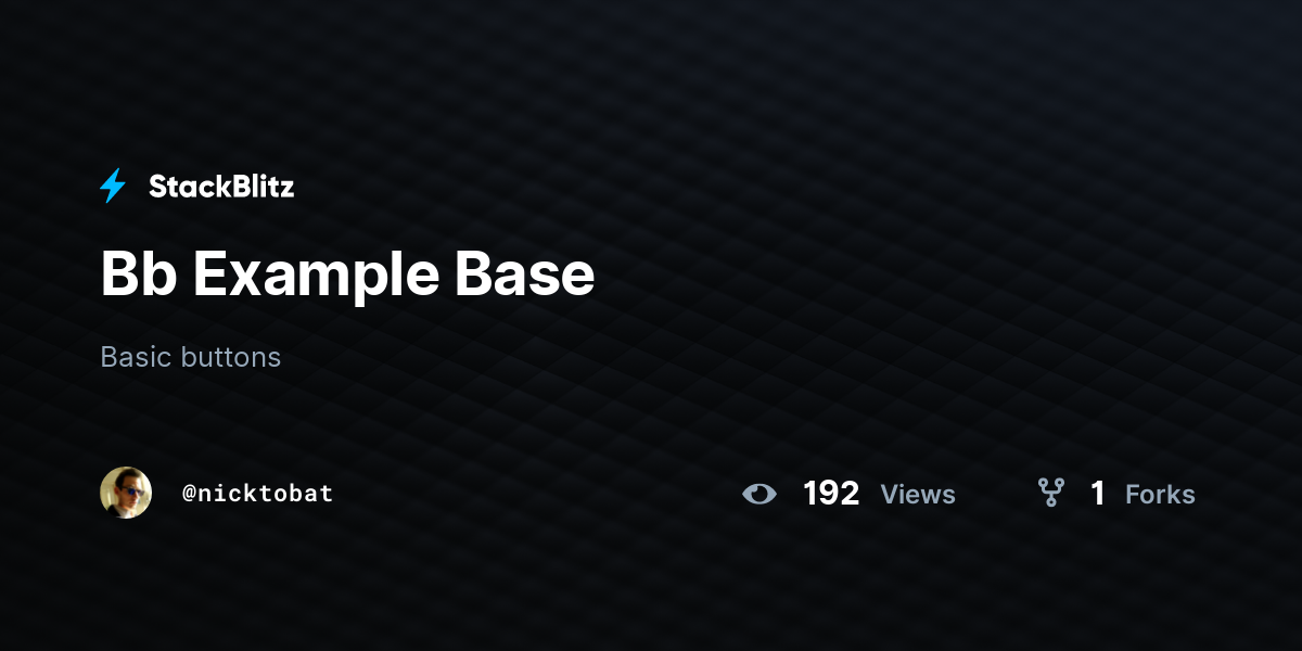 Bb Example Base - StackBlitz
