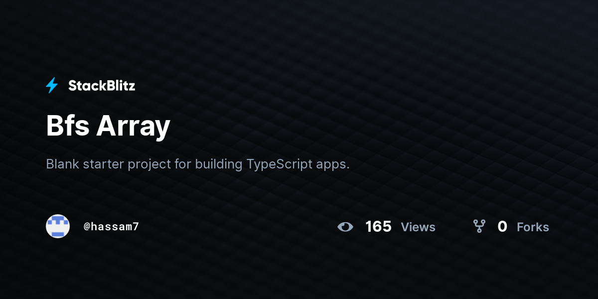 Bfs Array - StackBlitz