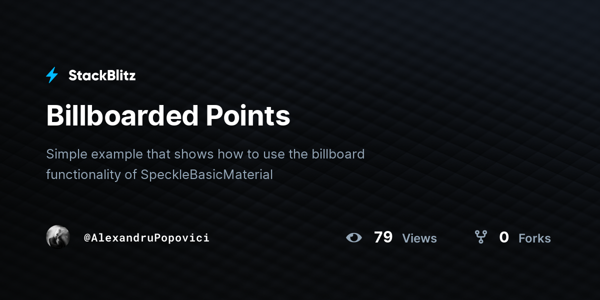 Billboarded Points - StackBlitz