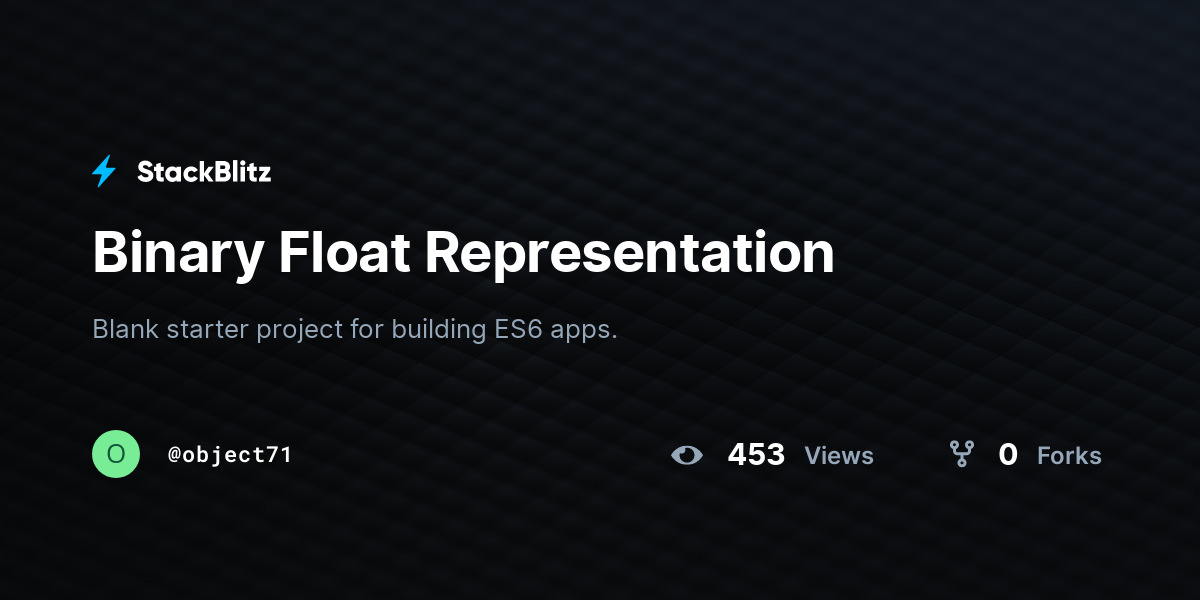 float number binary representation