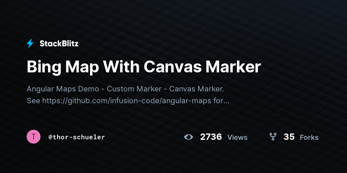 Bing Map With Canvas Marker - StackBlitz