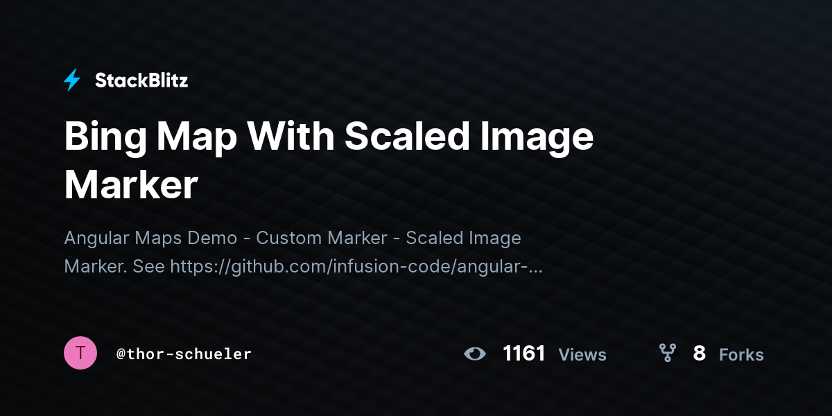 Bing Map With Scaled Image Marker - StackBlitz