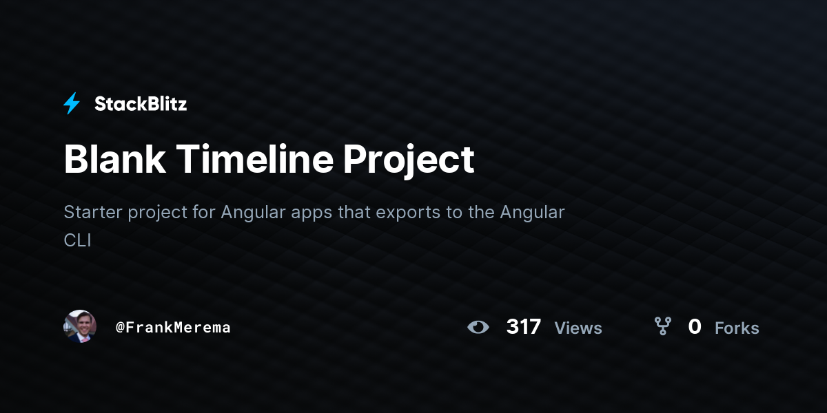 Blank Timeline Project - StackBlitz