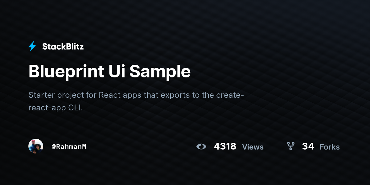 Blueprint Ui Sample - StackBlitz