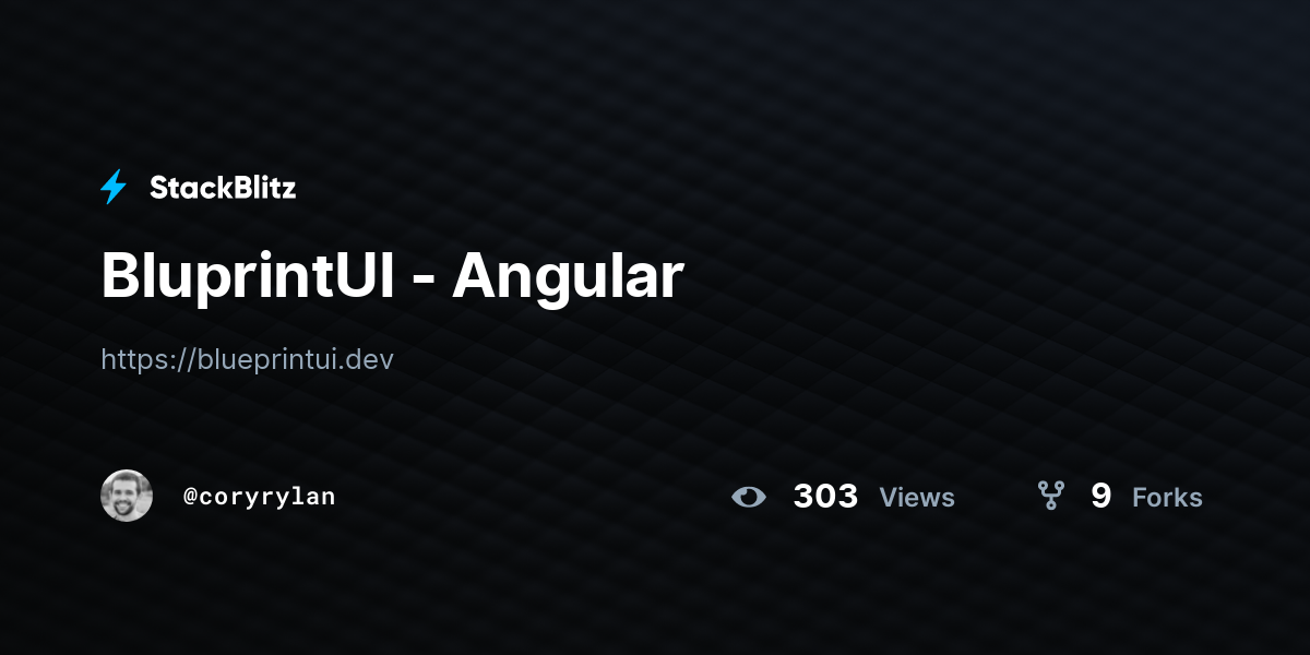 BluprintUI - Angular - StackBlitz
