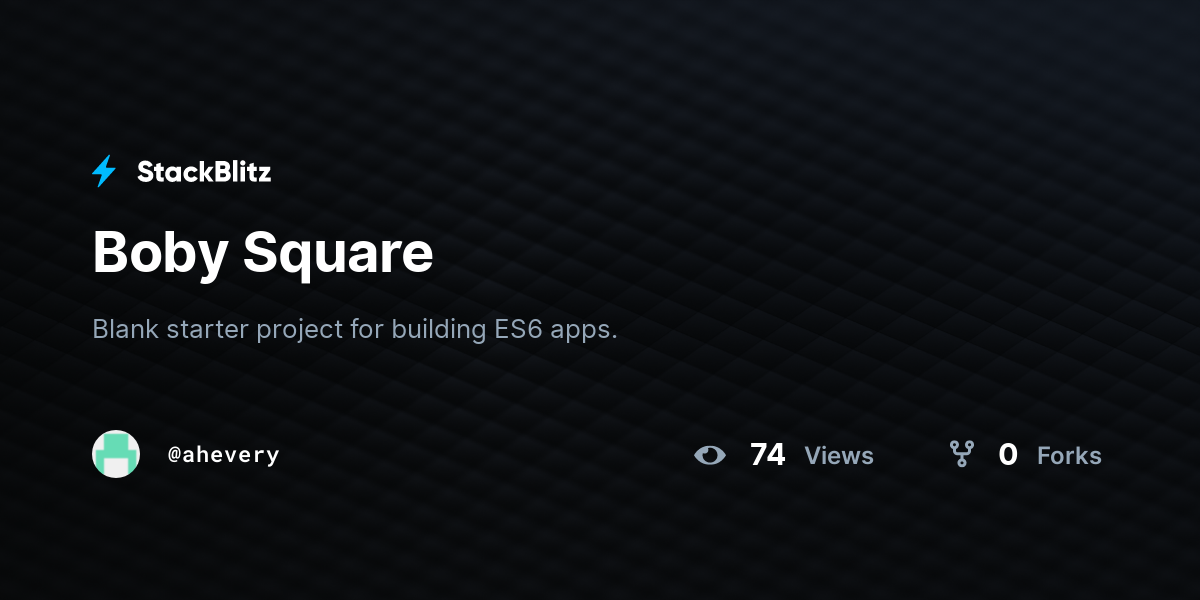 Boby Square - StackBlitz