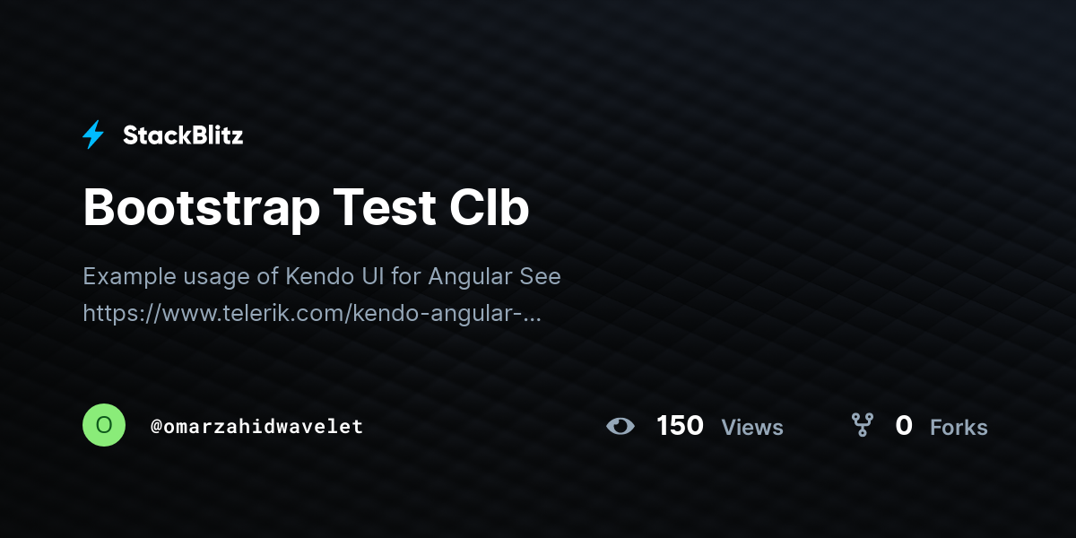 Bootstrap Test Clb - StackBlitz