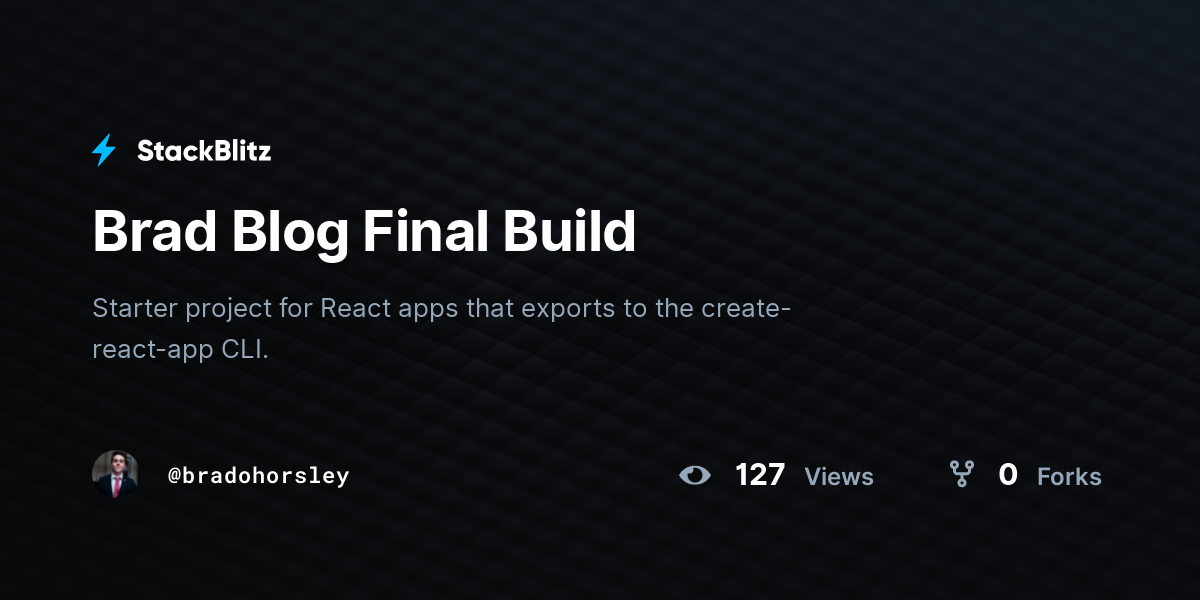 Brad Blog Final Build - StackBlitz