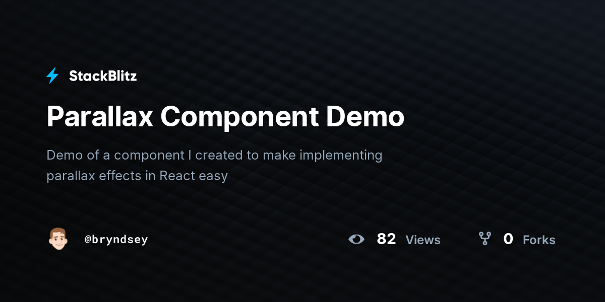 Parallax Component Demo - StackBlitz