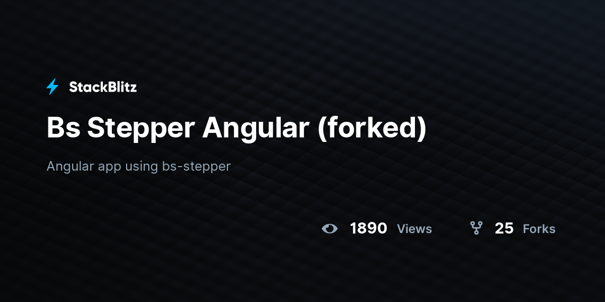 Bs Stepper Angular (forked) - StackBlitz