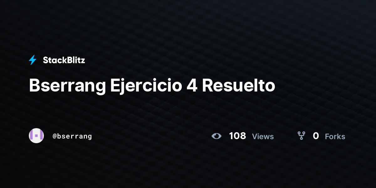 Bserrang Ejercicio 4 Resuelto - StackBlitz