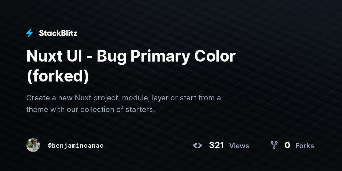 Nuxt UI - Bug Primary Color (forked) - StackBlitz