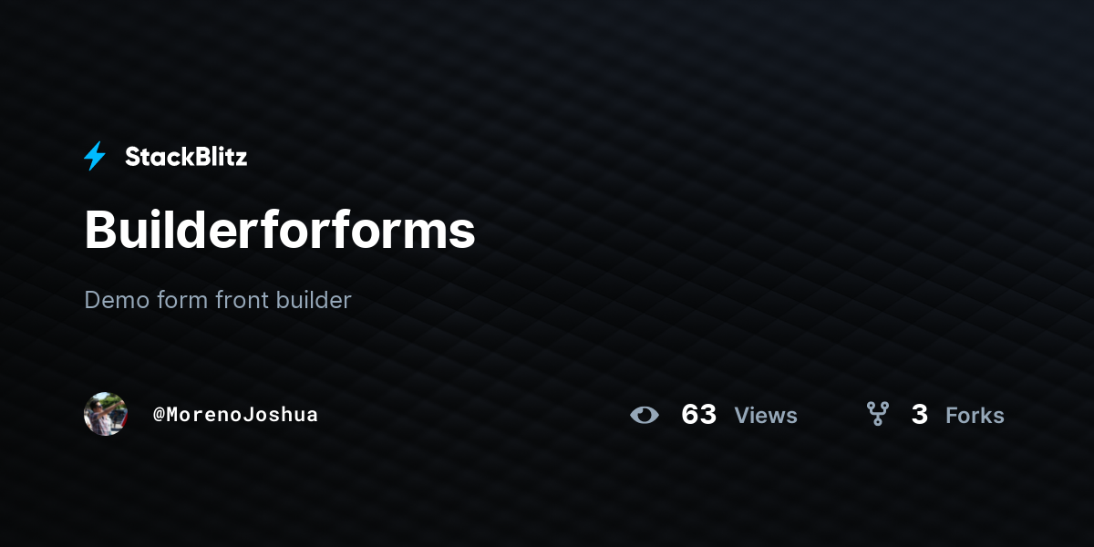 Builderforforms - StackBlitz