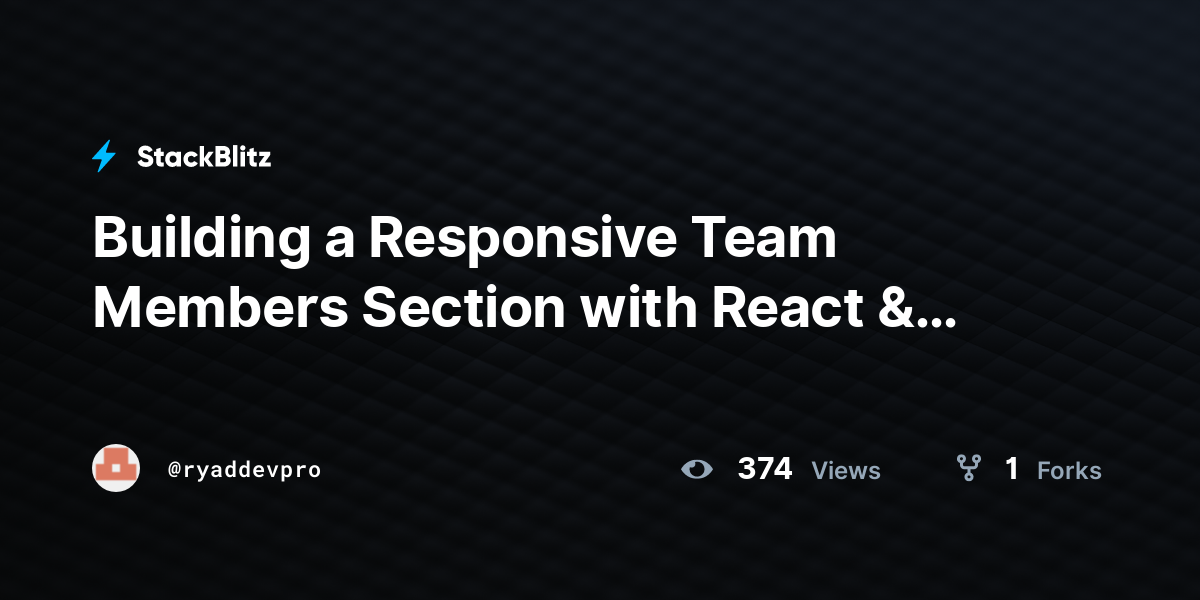Building a Responsive Team Members Section with React & Bootstrap ...